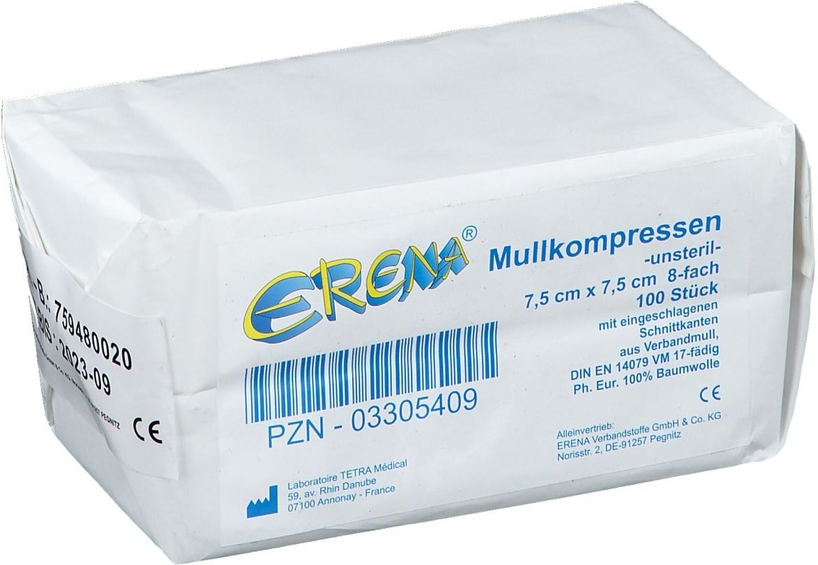 Erena Unsteril Mullkompresse 7,5