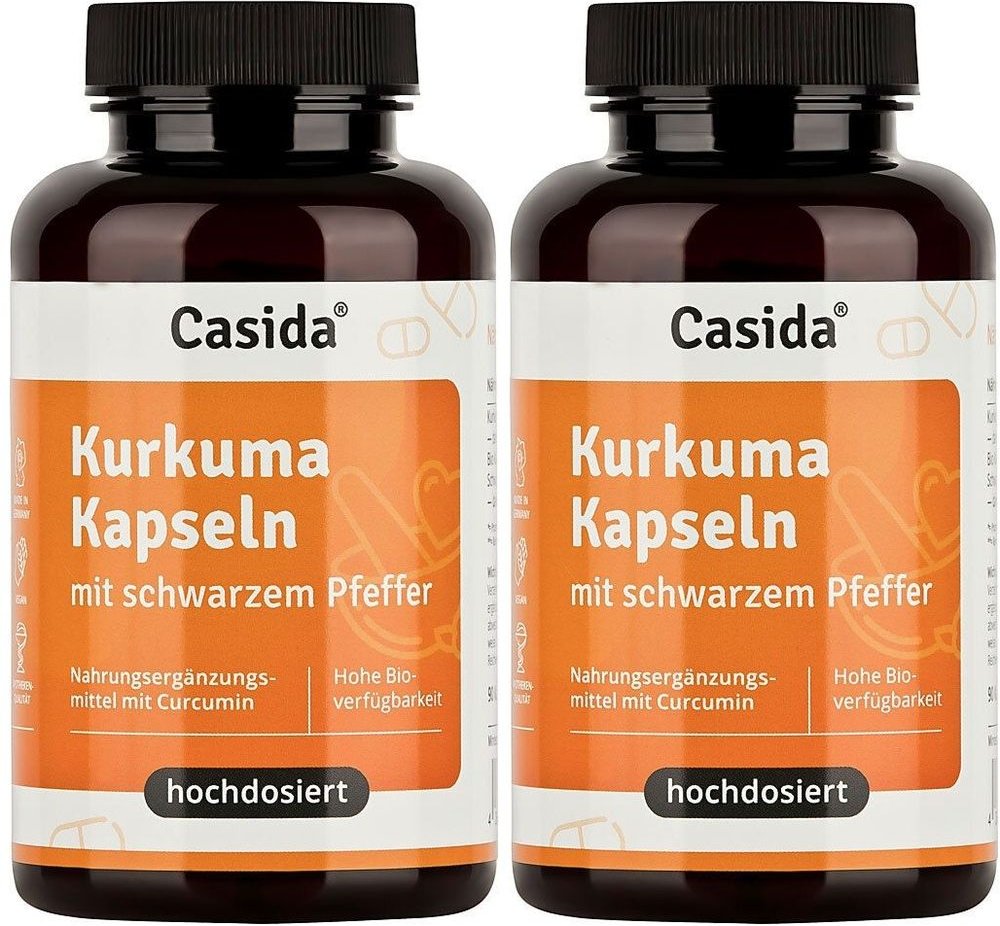 Thumbnail - Casida Kurkuma Kapseln mit schwarzem Pfeffer x2 2x90 St