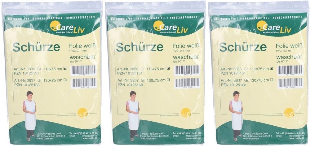 Schuerze Folie WEISS115x75 x3 3x1 St