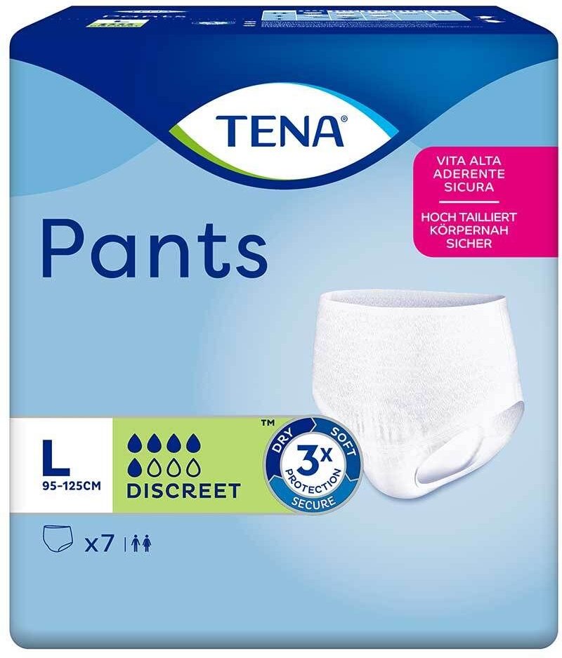 Tena Pants Discreet L bei Inkontinenz 7 St Einweghosen
