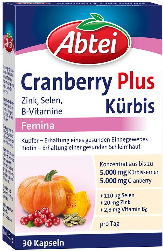 Abtei Kürbis Plus Cranberry Kapseln 30 St