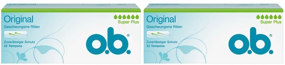 O.b. Tampons super plus Doppelpack 2x32 St Tampon
