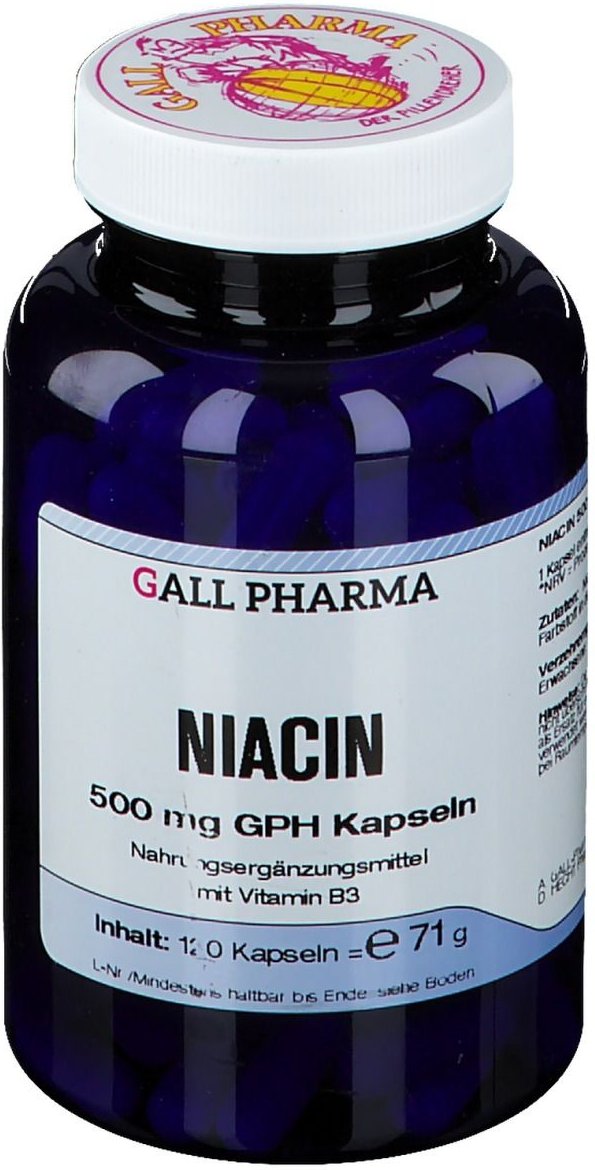 Niacin 500 mg GPH Kapseln 120 St