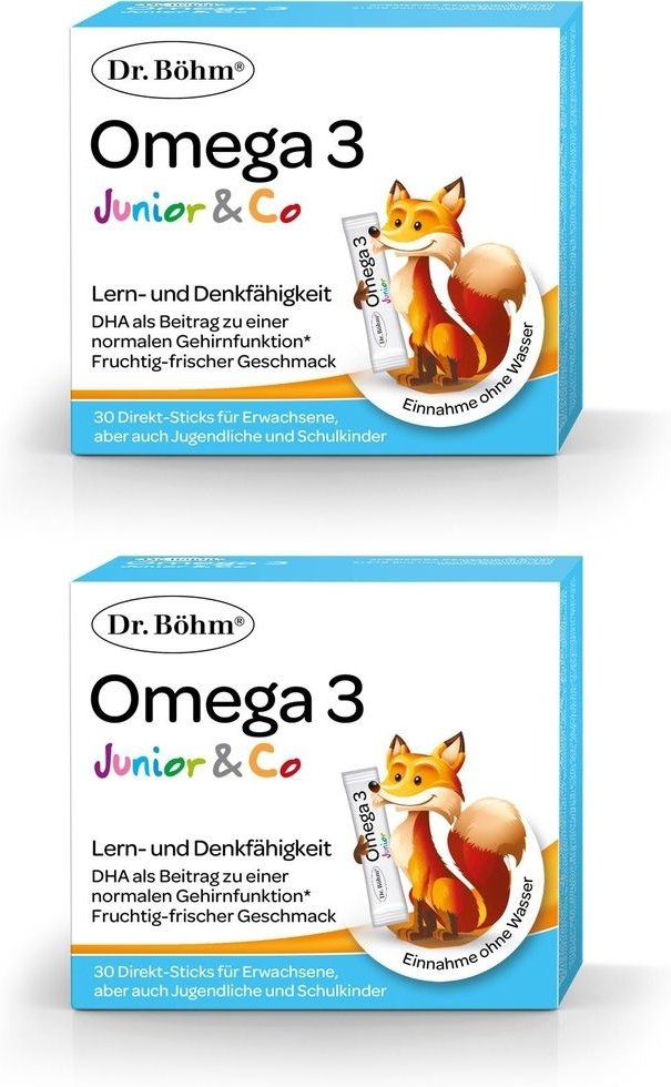 Dr.böhm Omega-3 Junior Direkt Sticks 2x 2x30x1,5 g Granulat