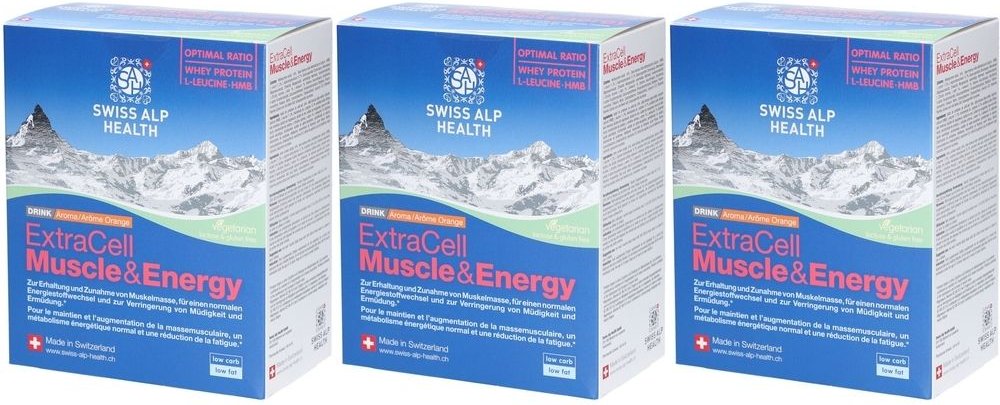 Extra Cell Muscle&Energy Drink Orange 20 x 21.4 gx3 3x21,4 g Puder