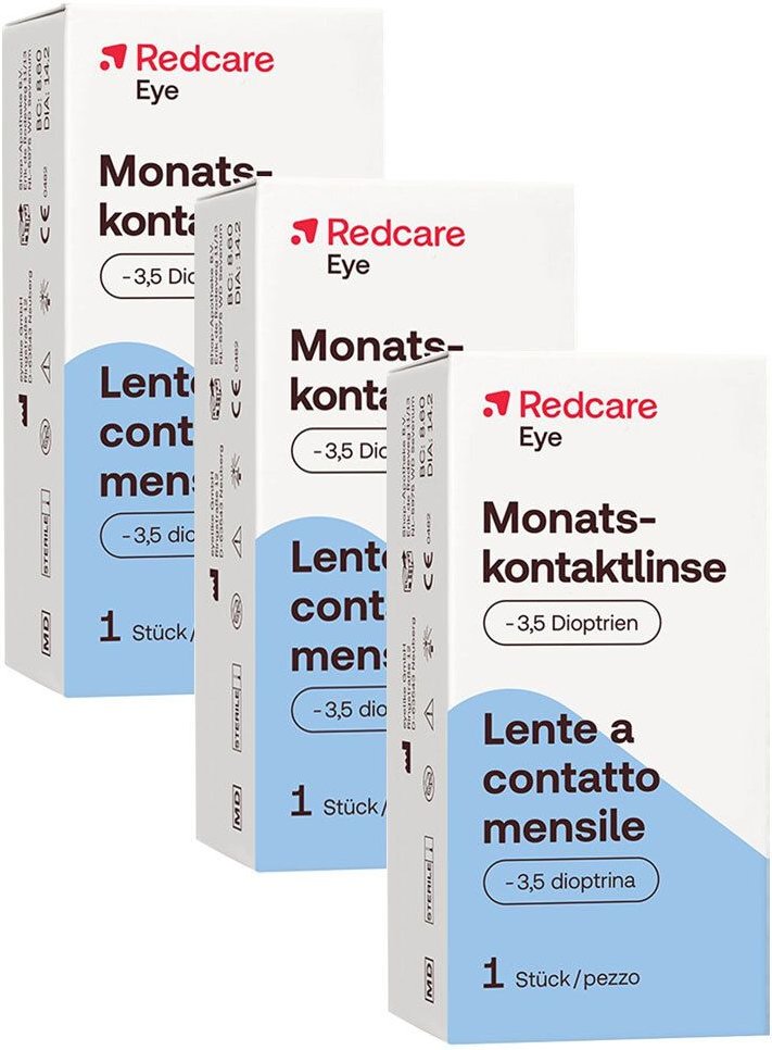 Redcare Monatslinse -3,5 3er-Pack 3x1 St Kontaktlinsen
