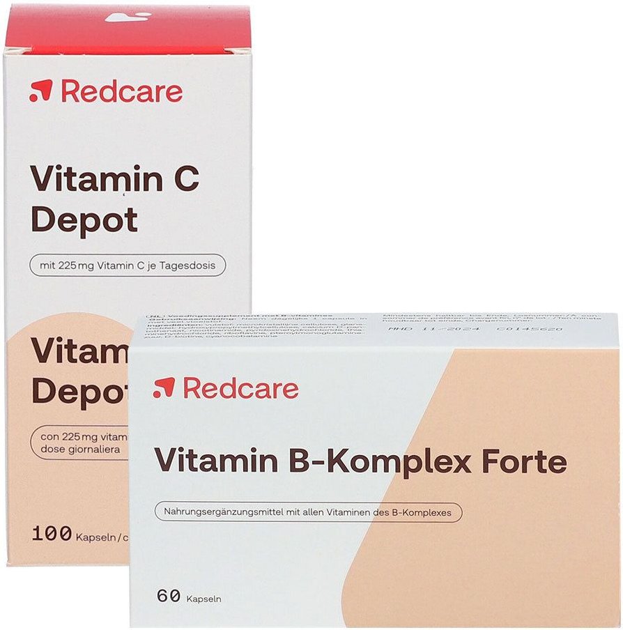 Vitamin C Depot Redcare + B Kompl Forte 100+60 St Kapseln