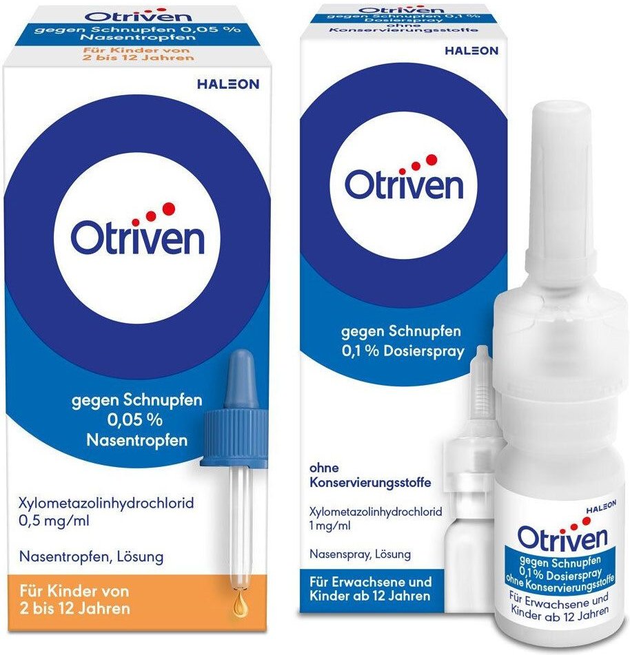 Otriven 0,1% Dosierspray o.Konservierungsstoffe + 0,05% Nasentropfen 2x10 ml Set