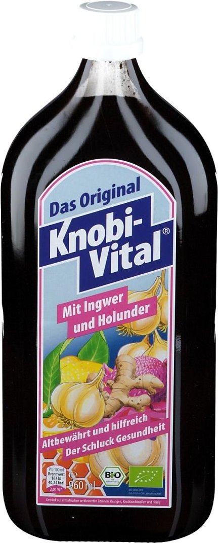 Knobivital mit Ingwer und Holunder Bio 960 ml Flaschen
