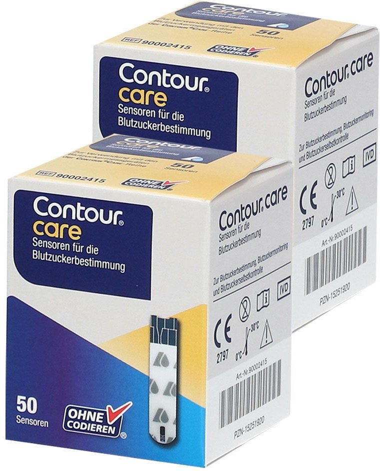 Doppelpack Contour Care Sensoren 2x50 St Teststreifen