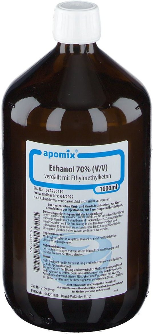 Thumbnail - Ethanol MEK denaturatum 70% 1 l Flüssigkeit