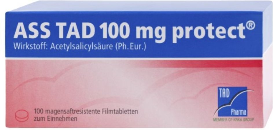 ASS TAD 100 mg protect magensaftres.Filmtabletten St Filmtabletten magensaftresistent