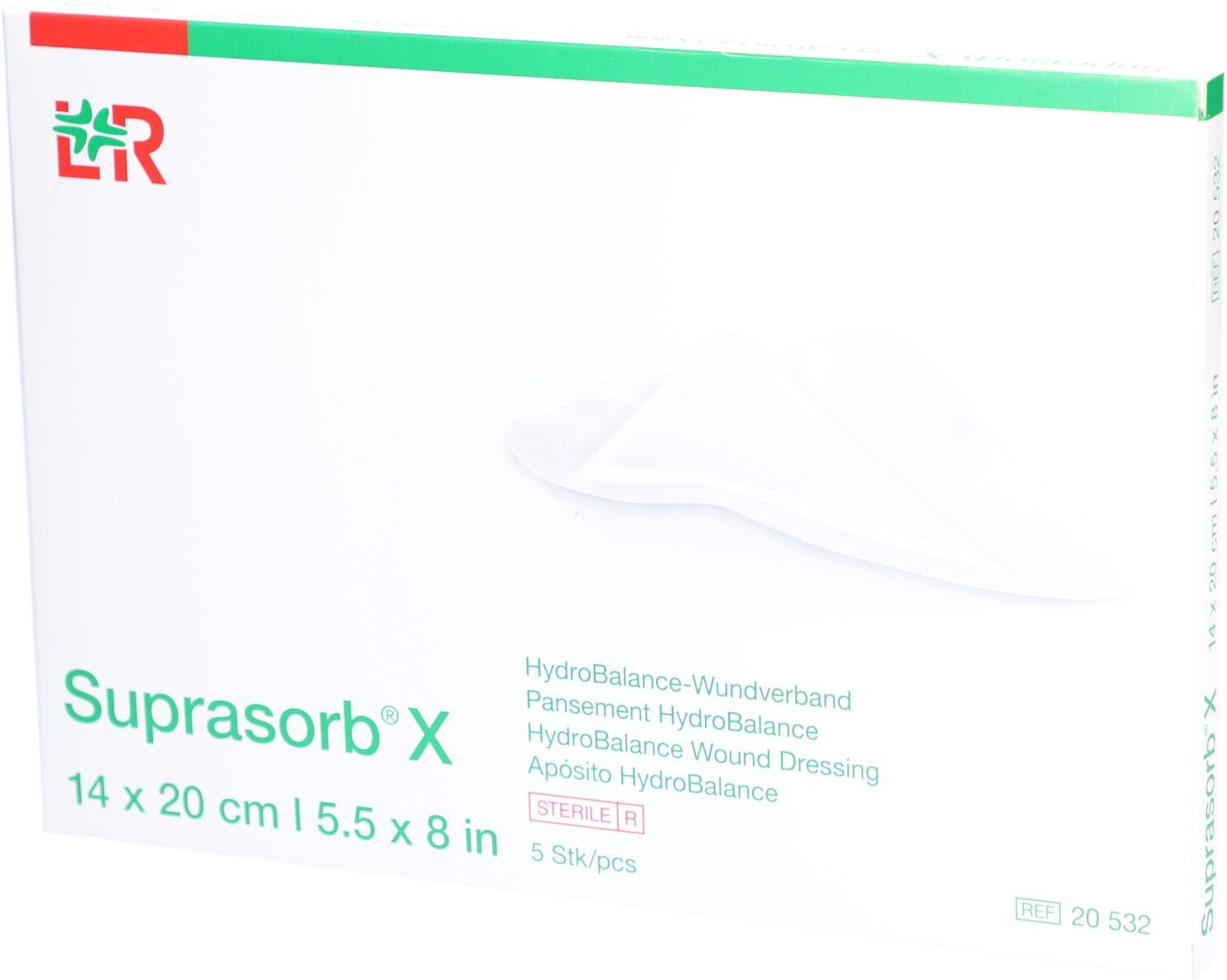 Suprasorb X HydroBalance Wundverb.9x9 cm 5 St Verband