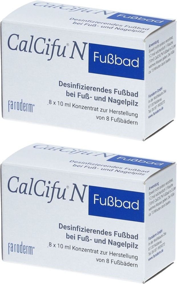 Calcifu N desinfizierendes Fußbad 2x 2x8x10 ml Bad