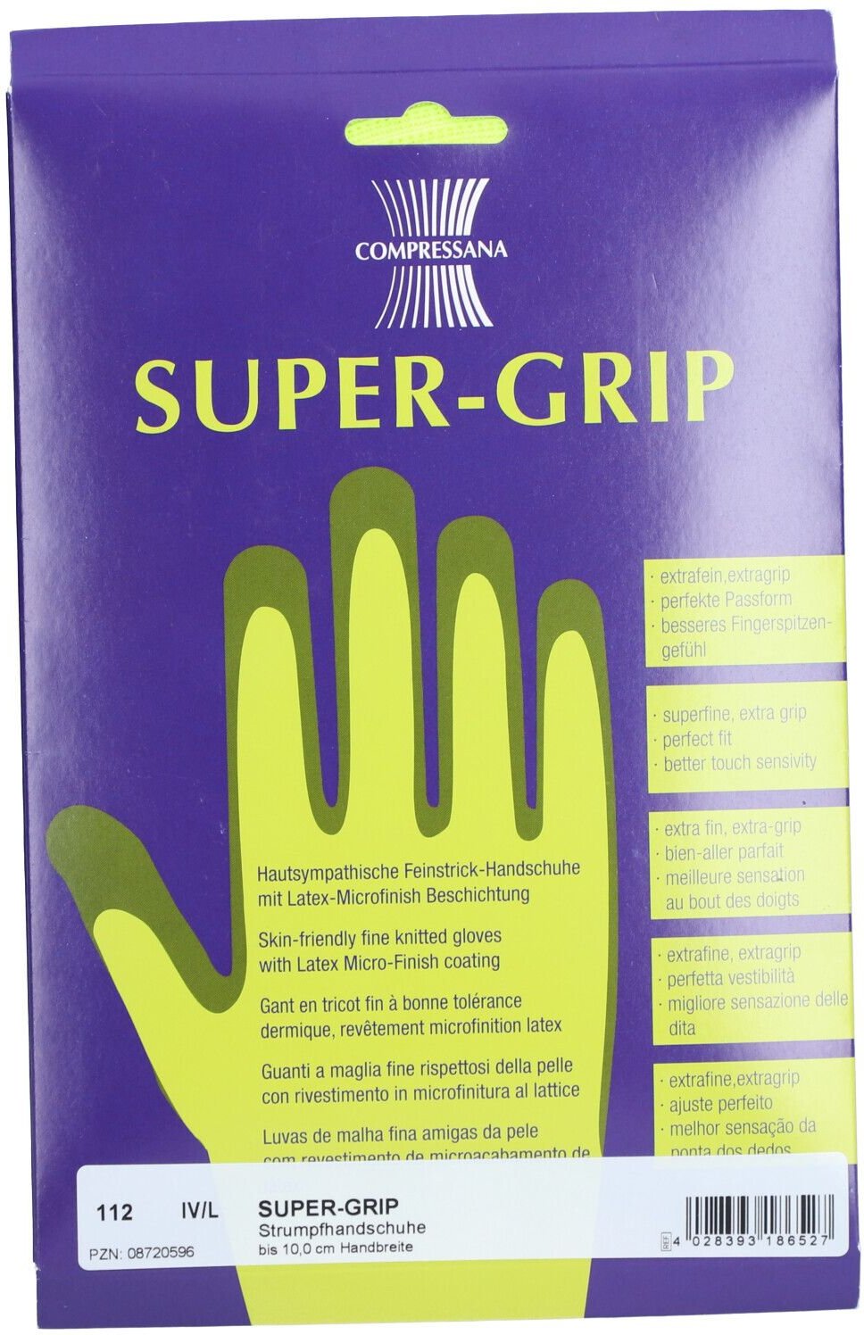 Compressana Supergrip Feinstrick-Handschuh Gr.4 2 St Handschuhe