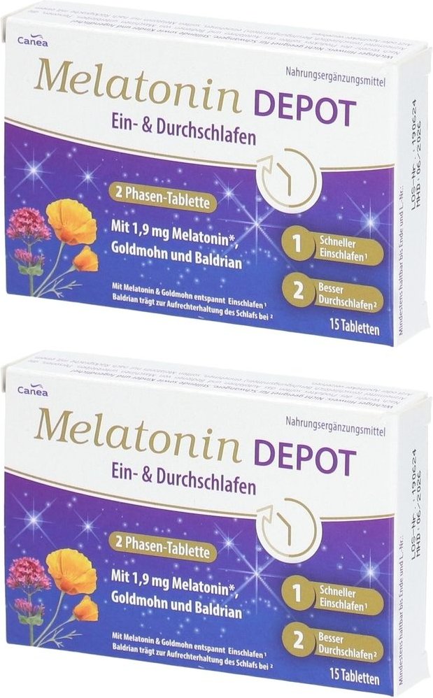 Melatonin Depot Ein- & Durchschlaf-Tabletten 2x 2x15 St Tabletten