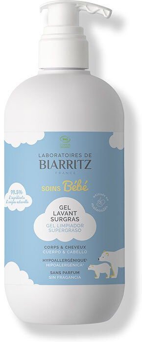 Laboratoires DE Biarritz GEL Lavant Surgras Sans Parfum - Gel lavant surgras bio, sans 500 ml Duschgel