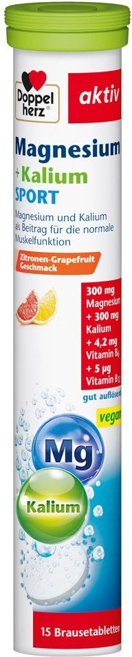 Doppelherz Magnesium+Kalium Sport Brausetabletten 15 St