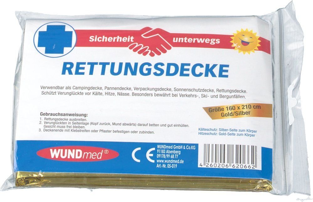 Thumbnail - Rettungsdecke 160x210 cm gold/silber 1 St Decke