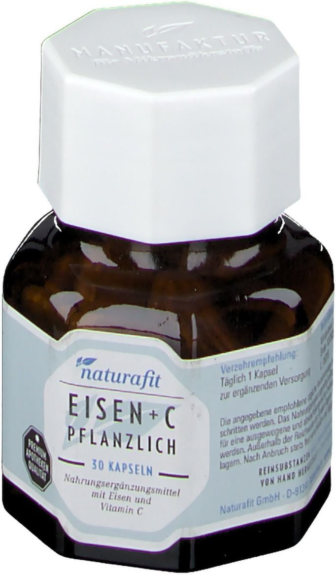 Naturafit Eisen plus C pflanzlich Kapseln 30 St