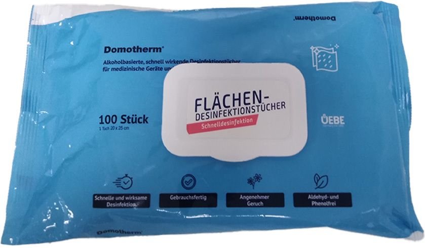 Domotherm Flächen-Desinfektionstücher 100 St Tücher