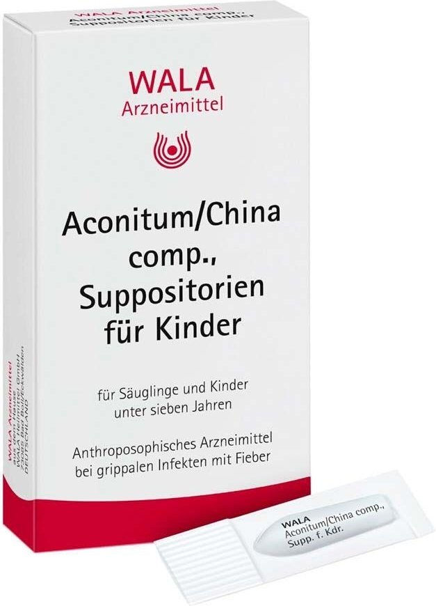Aconitum/China comp.Kindersuppositorien 10x1 g Kinder-Suppositorien