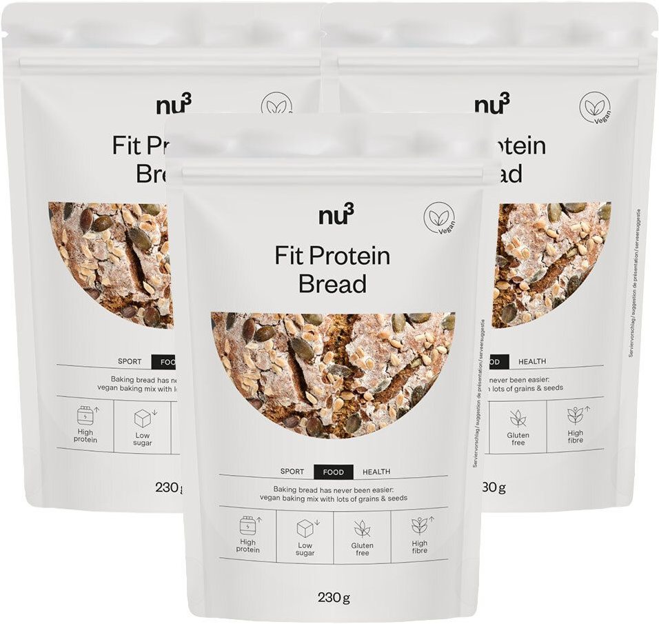 3 x nu3 Fit Eiweißbrot 3x230 g Pulver
