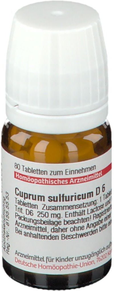 Cuprum Sulfuricum D 6 Tabletten 80 St