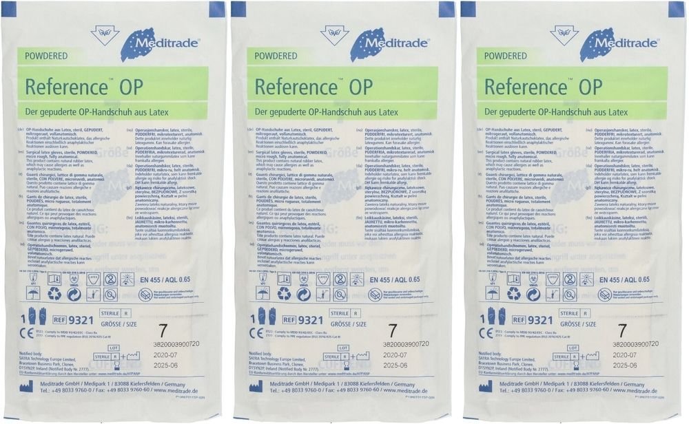 Handschuhe OP LATEx 7 Ster x3 3x1x2 St
