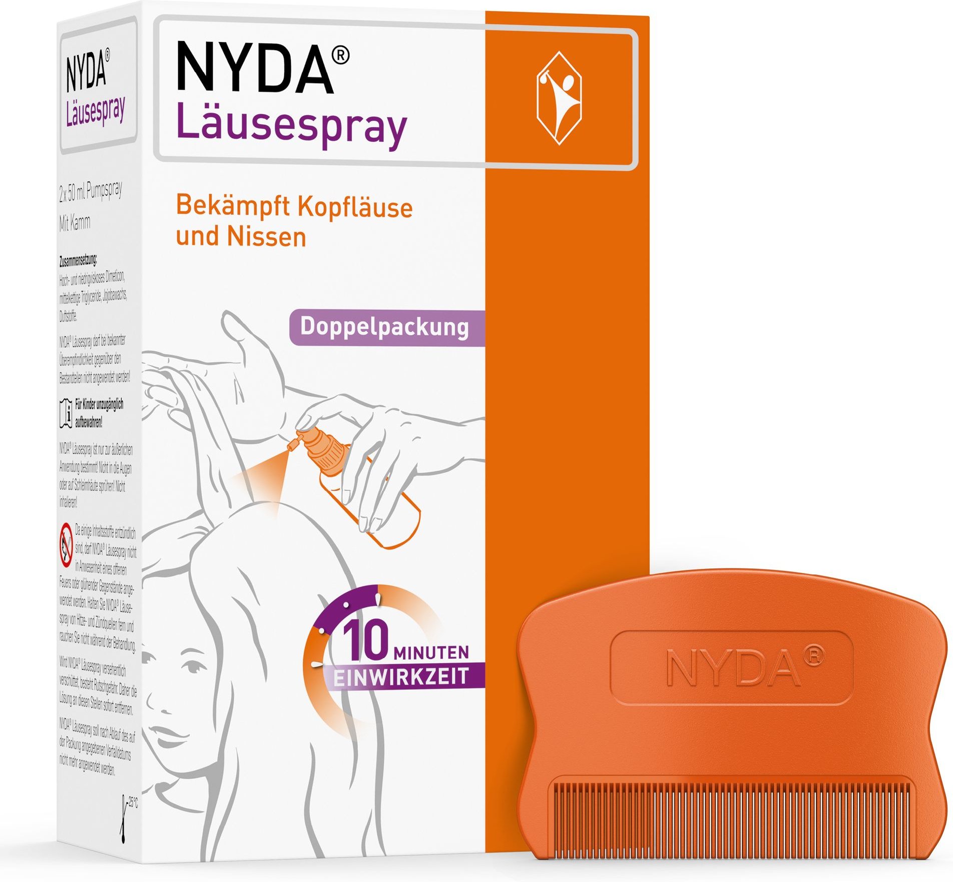 Nyda Läusespray 2x50 ml Pumplösung
