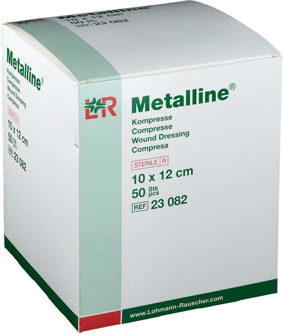 Metalline Kompressen 10x12 cm steril 50 St