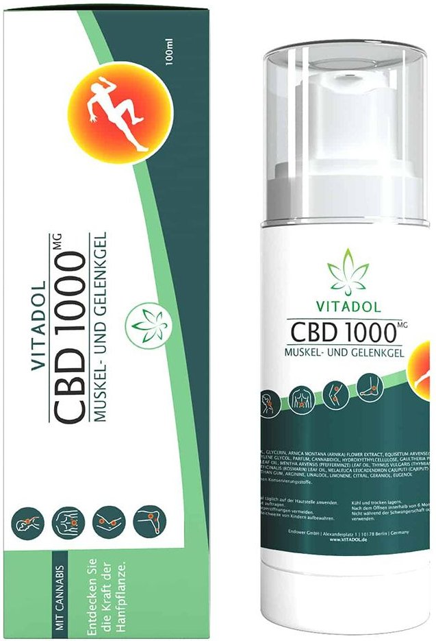 CBD 1000 Vitadol Gelenk Muskel Gel Salbe Arnika 100 ml