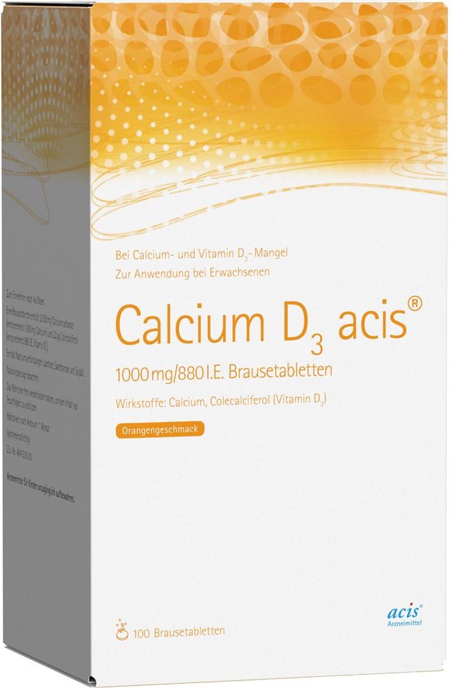 Calcium D3 acis 1000 mg/880 I.e. Brausetabletten 100 St