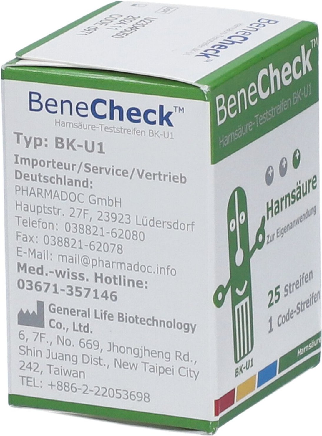 Thumbnail - Benecheck Harnsäure-Teststreifen Bk-U1 1x25 St Teststreifen