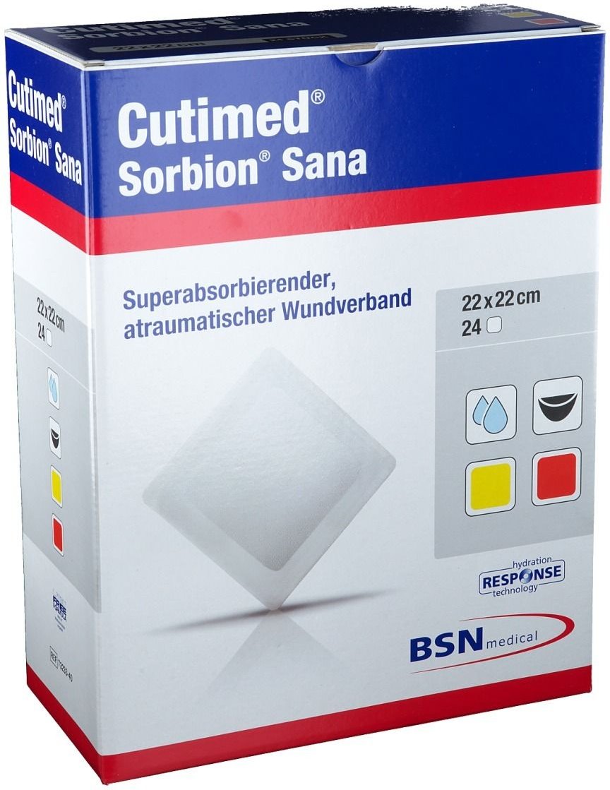 Cutimed Sorbion Sana Wundauflage 22x22 cm 24 St Pflaster