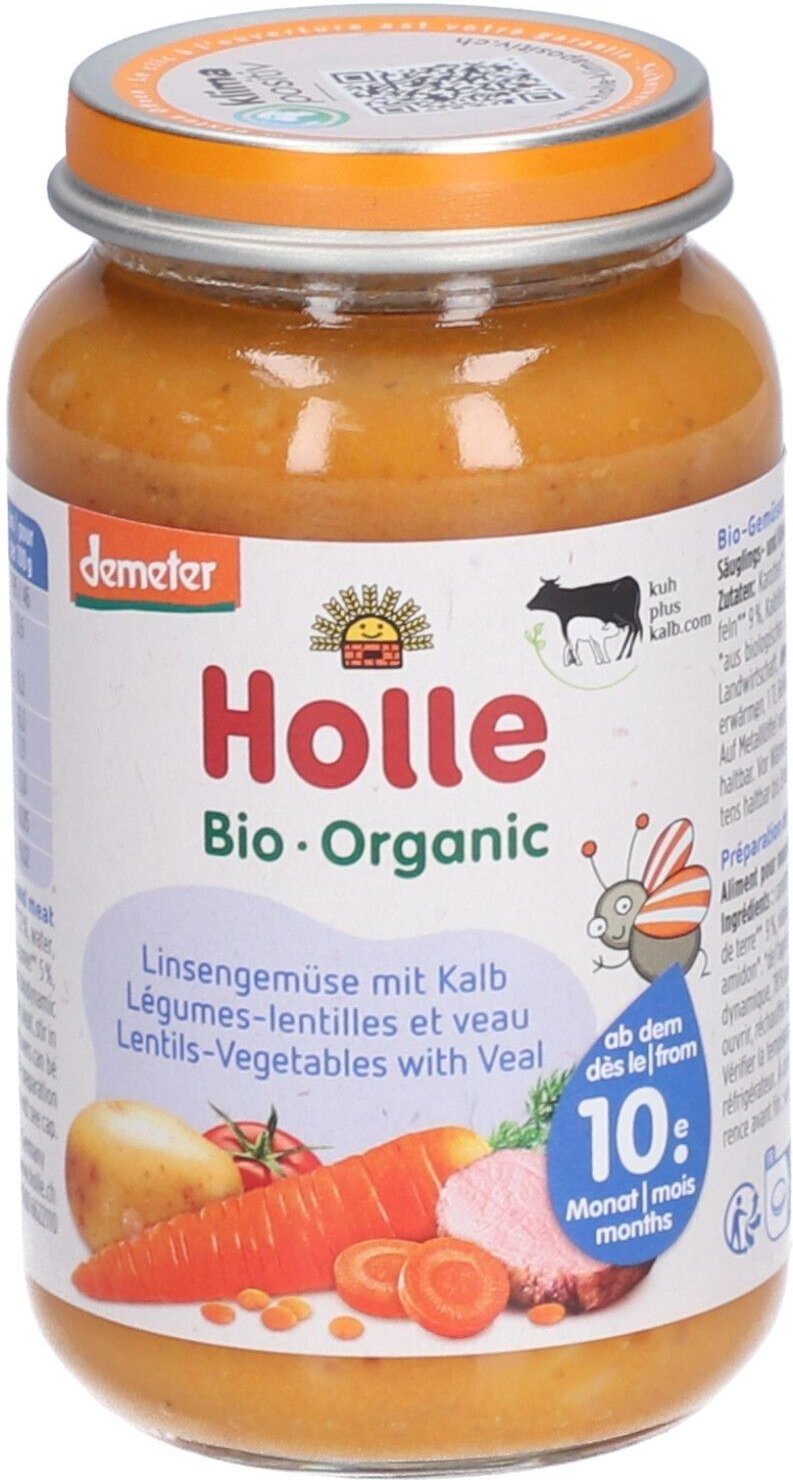 Holle Linsengemüse mit Kalb Bio, ab 10 Monaten x4 4x220 g