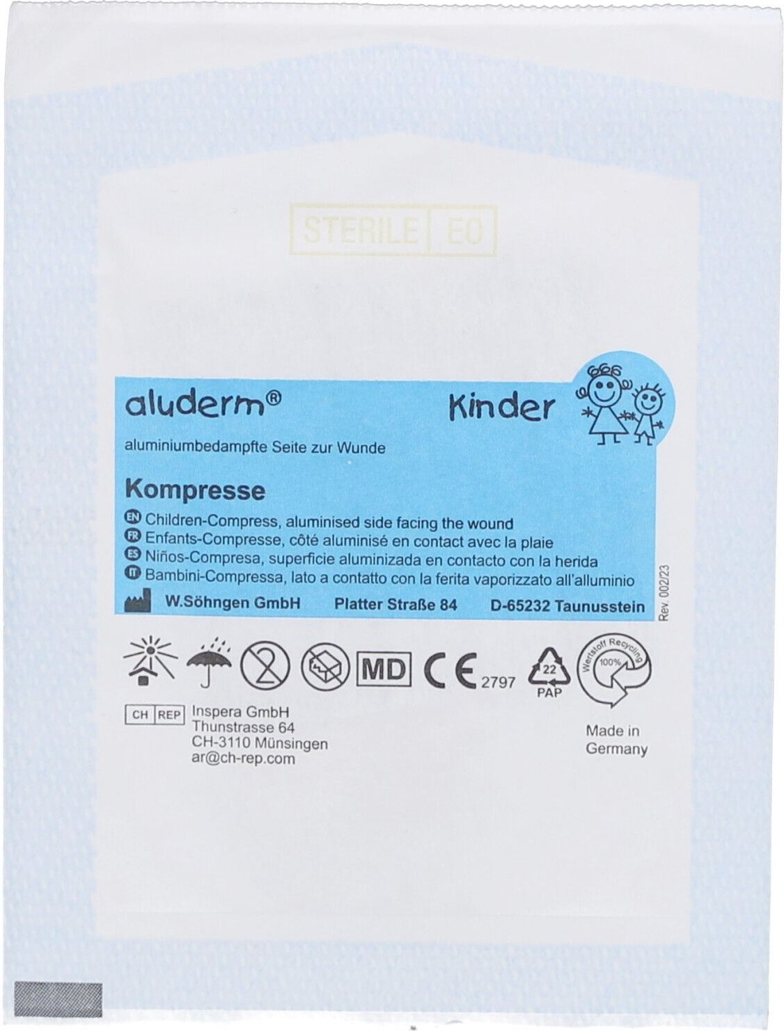 Aluderm Kinder Kompressen 6x