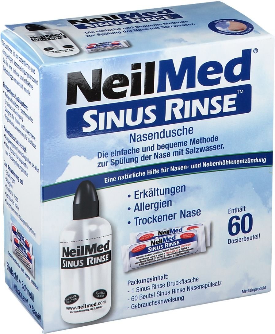 Neilmed Sinus Rinse Nasendusche+60 Btl.Spülsalz 1 St Salz