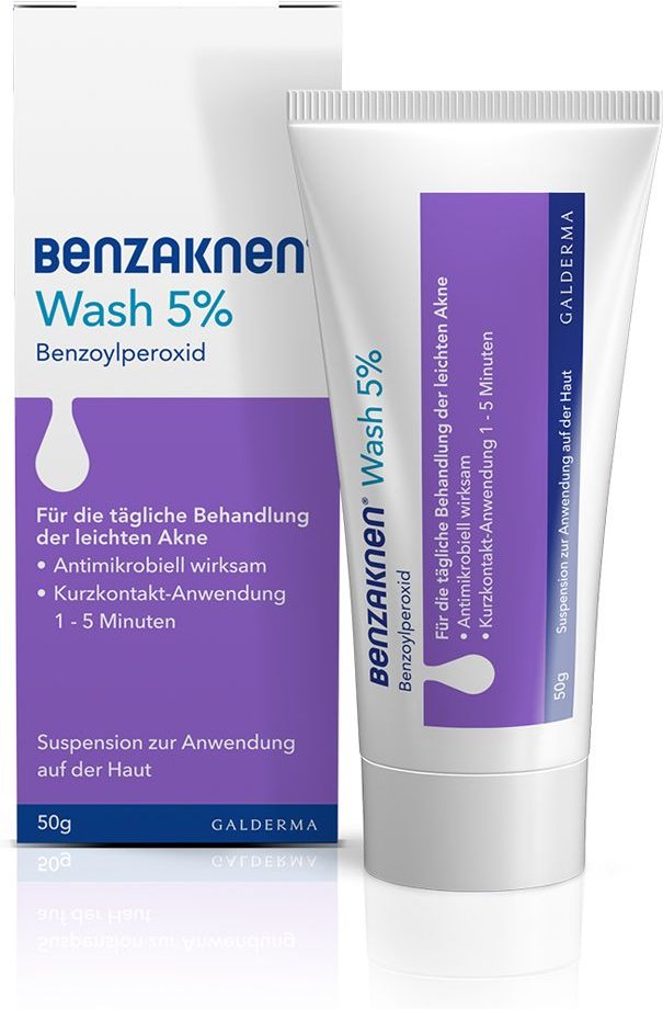Benzaknen Wash 5% Suspension bei unreiner Haut und leichter Akne