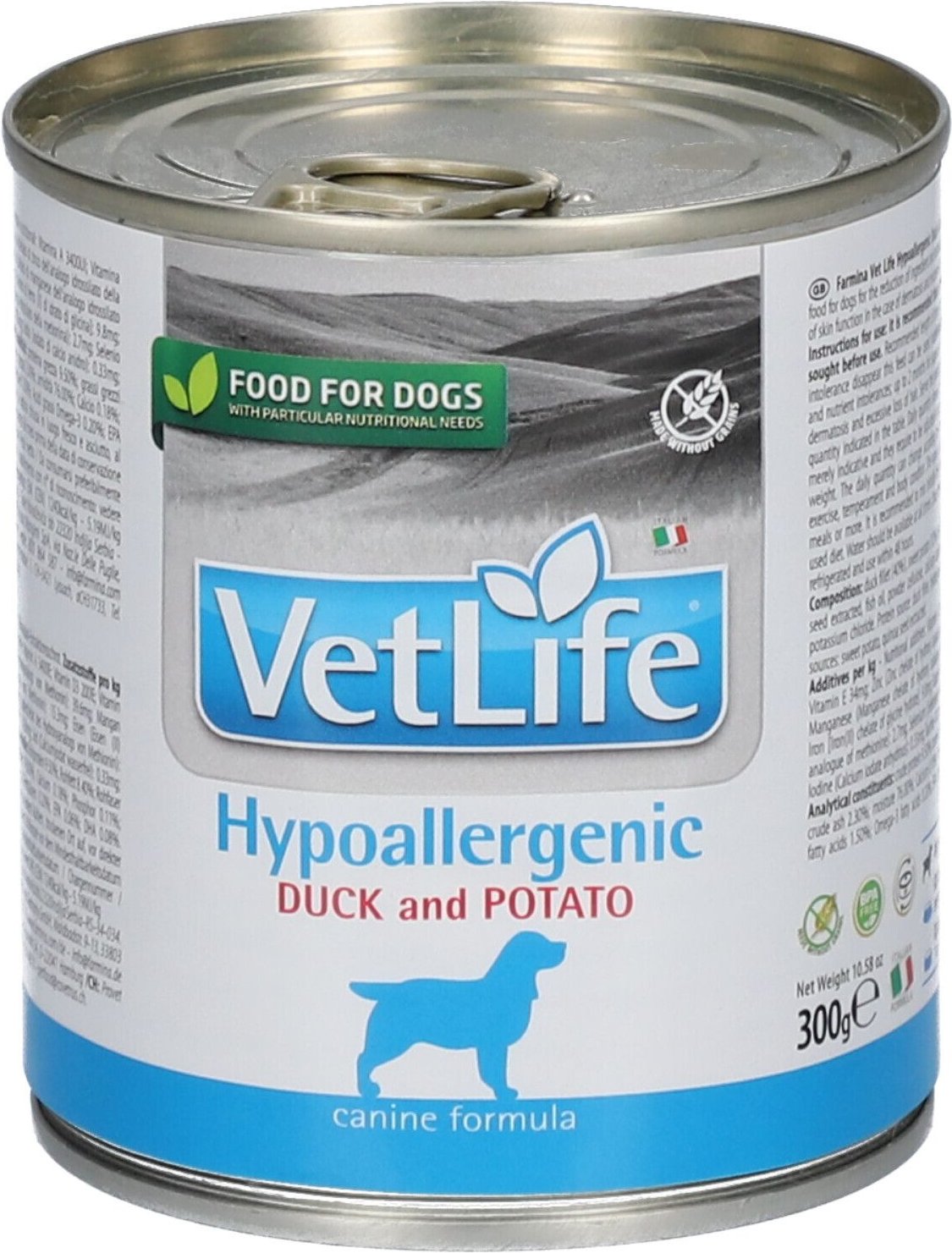 VET Life DOG HYP Duck&Pot 300G 300 g Futter