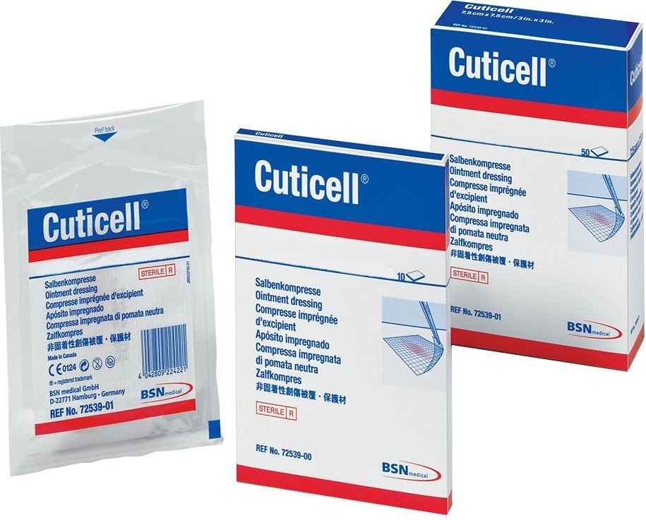 Thumbnail - Cuticell Salbenkompressen 7,5x20 cm 50 St Wundgaze
