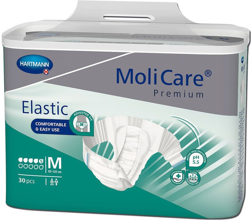 Molicare Premium Elastic Slip 5 Tropfen Gr.M 3x30 St Einweghosen