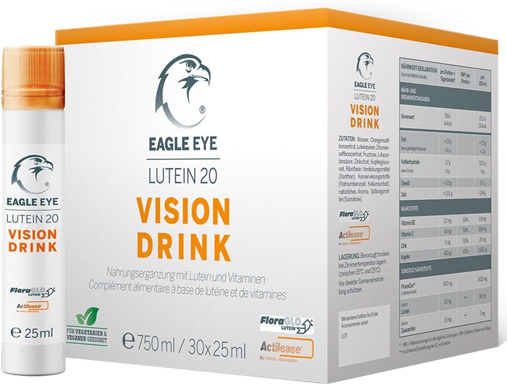 Eagle EYE Lutein 20 Vision Drink 30x25 ml Ampullen