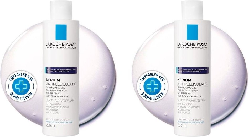 Roche-Posay Kerium fettige Haut Gelshampoo 2x 2x200 ml Shampoo