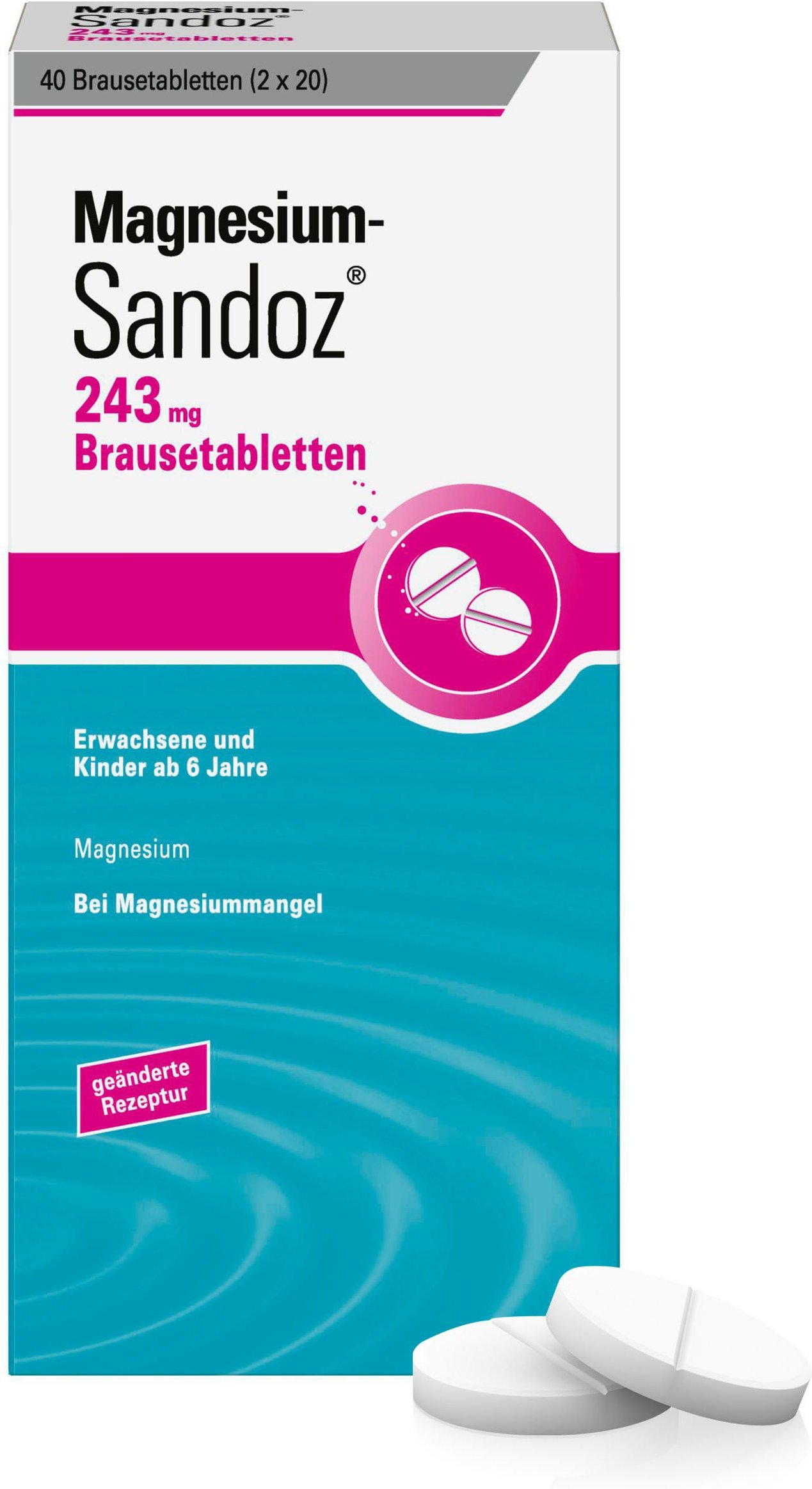Magnesium Sandoz 243 mg Brausetabletten 40 St