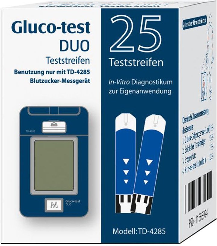 Gluco Test DUO Teststreifen 25 St