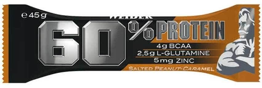 Weider 60% Protein Bar, Salted Peanut Caramel 45 g Riegel