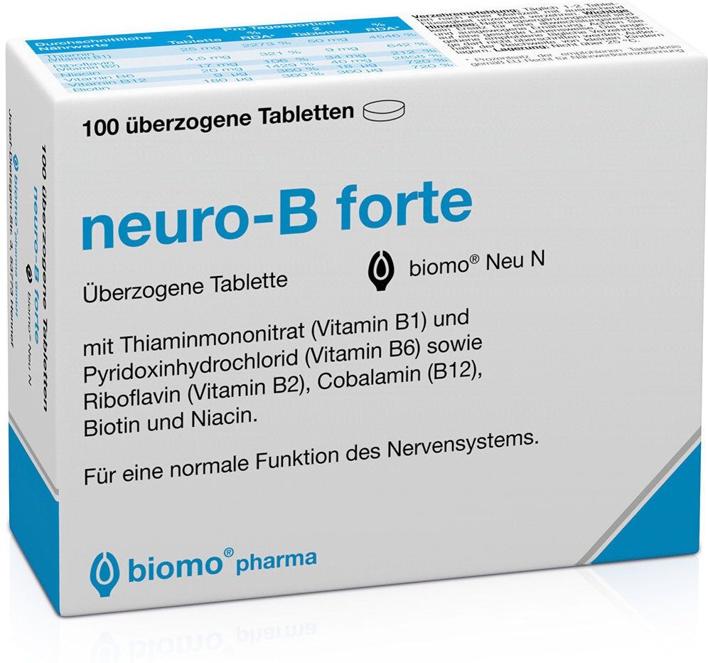 Thumbnail - Neuro-B forte biomo Neu überzogene Tabletten 100 St Überzogene