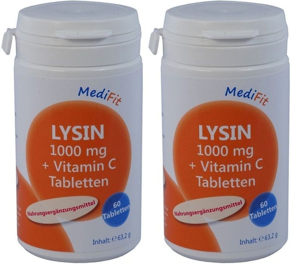 Lysin 1000Mg+Vit C Medifit x2 2x60 St Tabletten