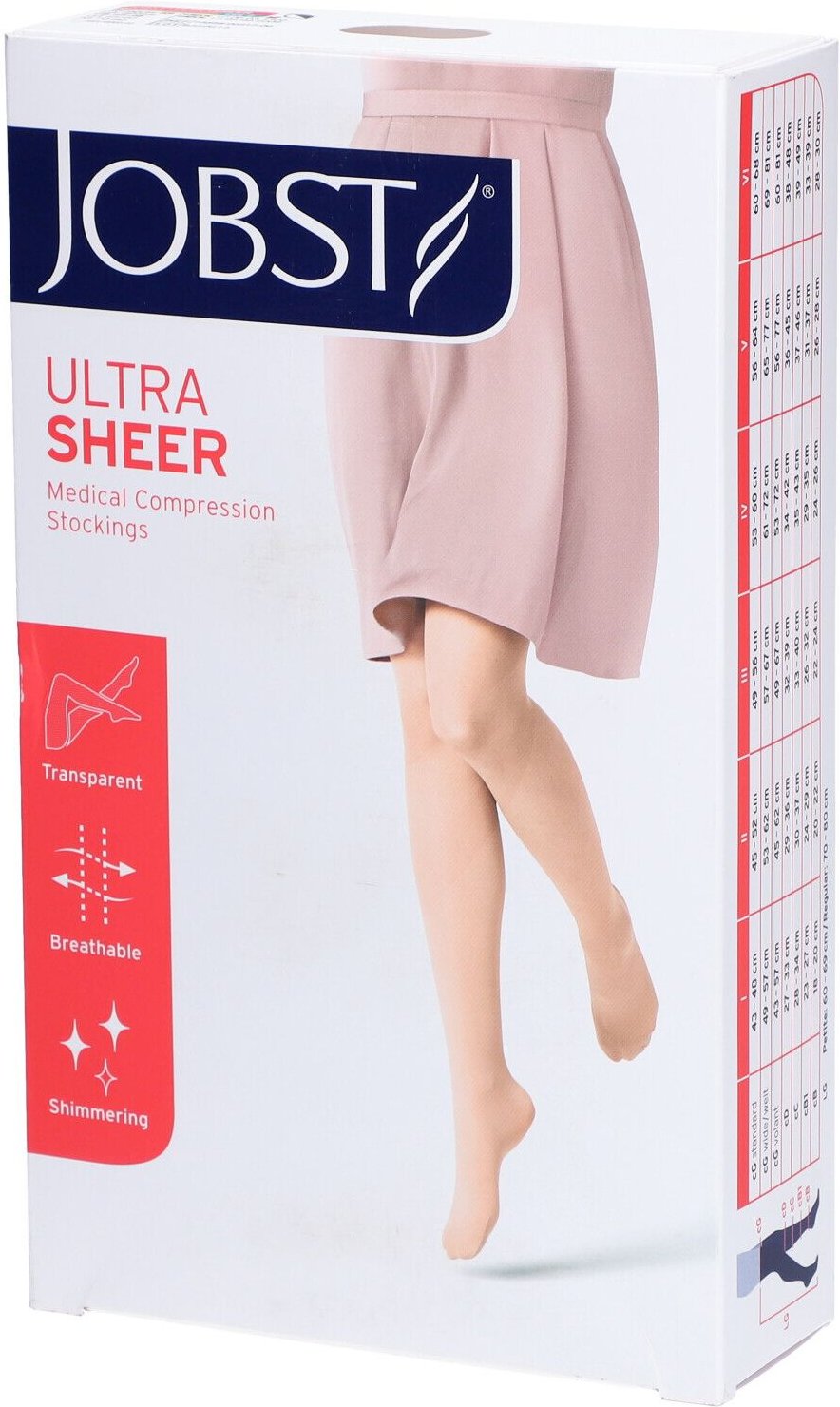 Jobst Ultrasheer Dijkous Klasse 2 Ag Regular Dots Caramel Large 1 St Strümpfe